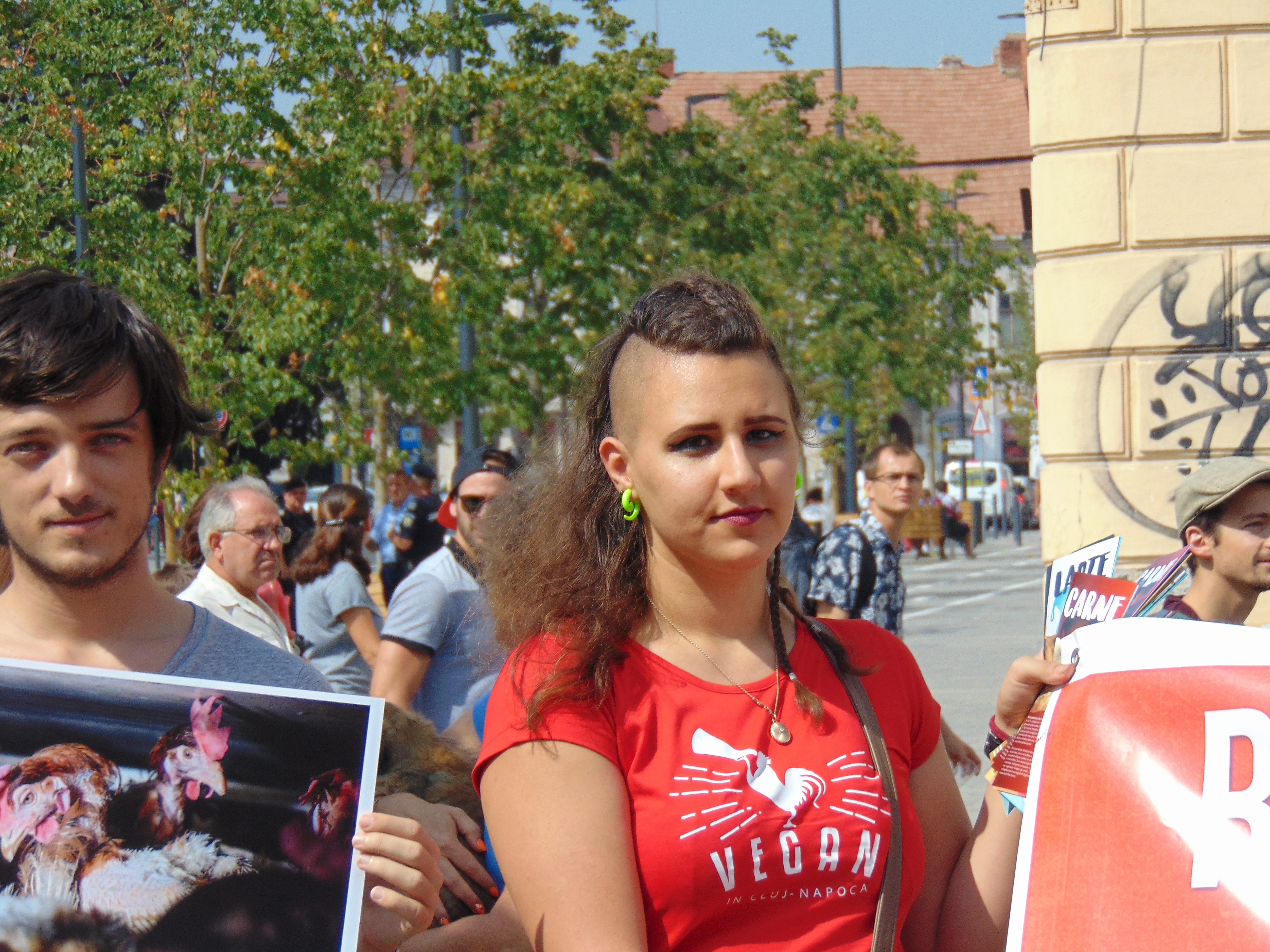 Veganii au confiscat un marș de bun simț dedicat reducerii cruzimii față de animale