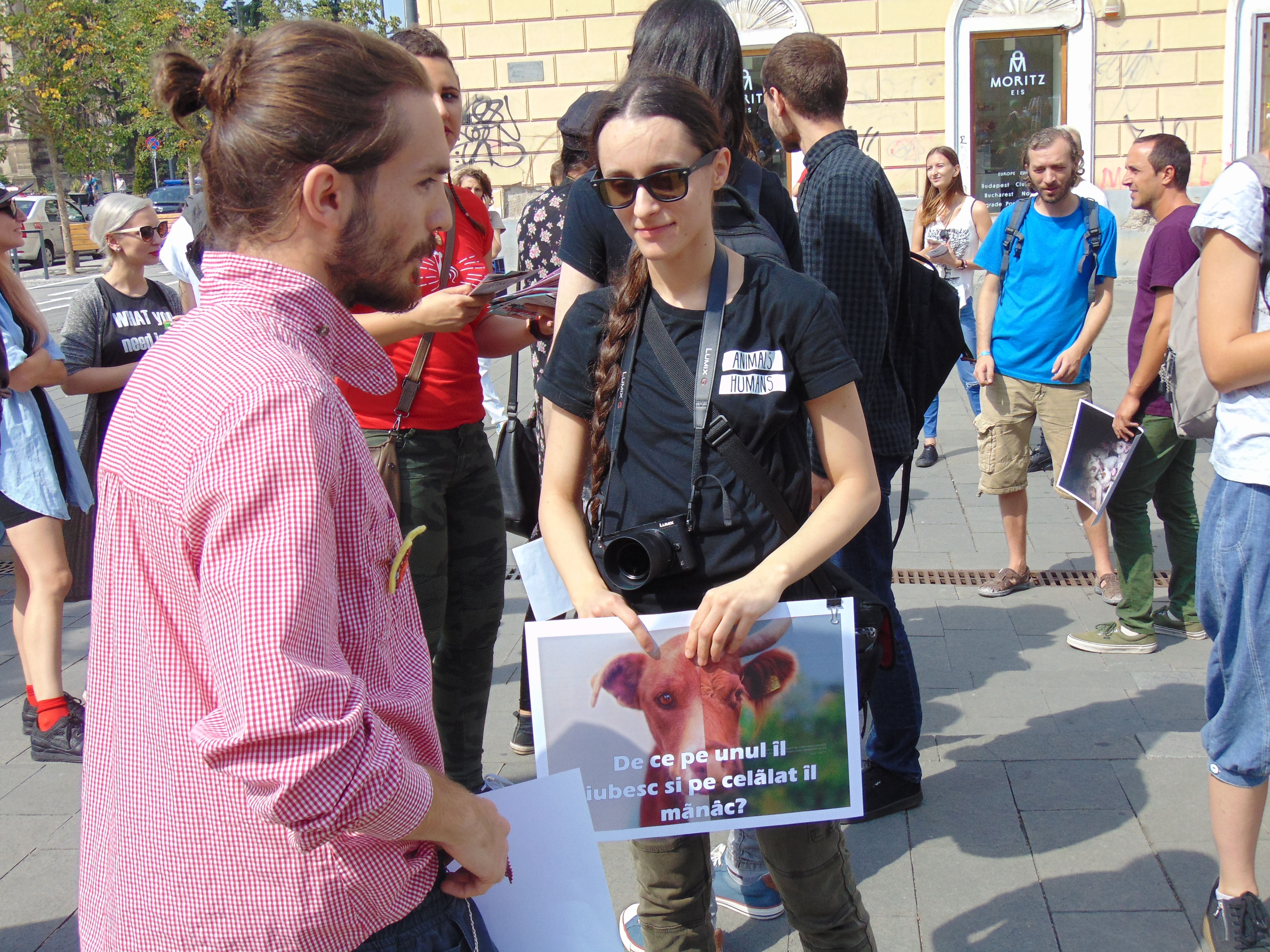 Veganii au confiscat un marș de bun simț dedicat reducerii cruzimii față de animale