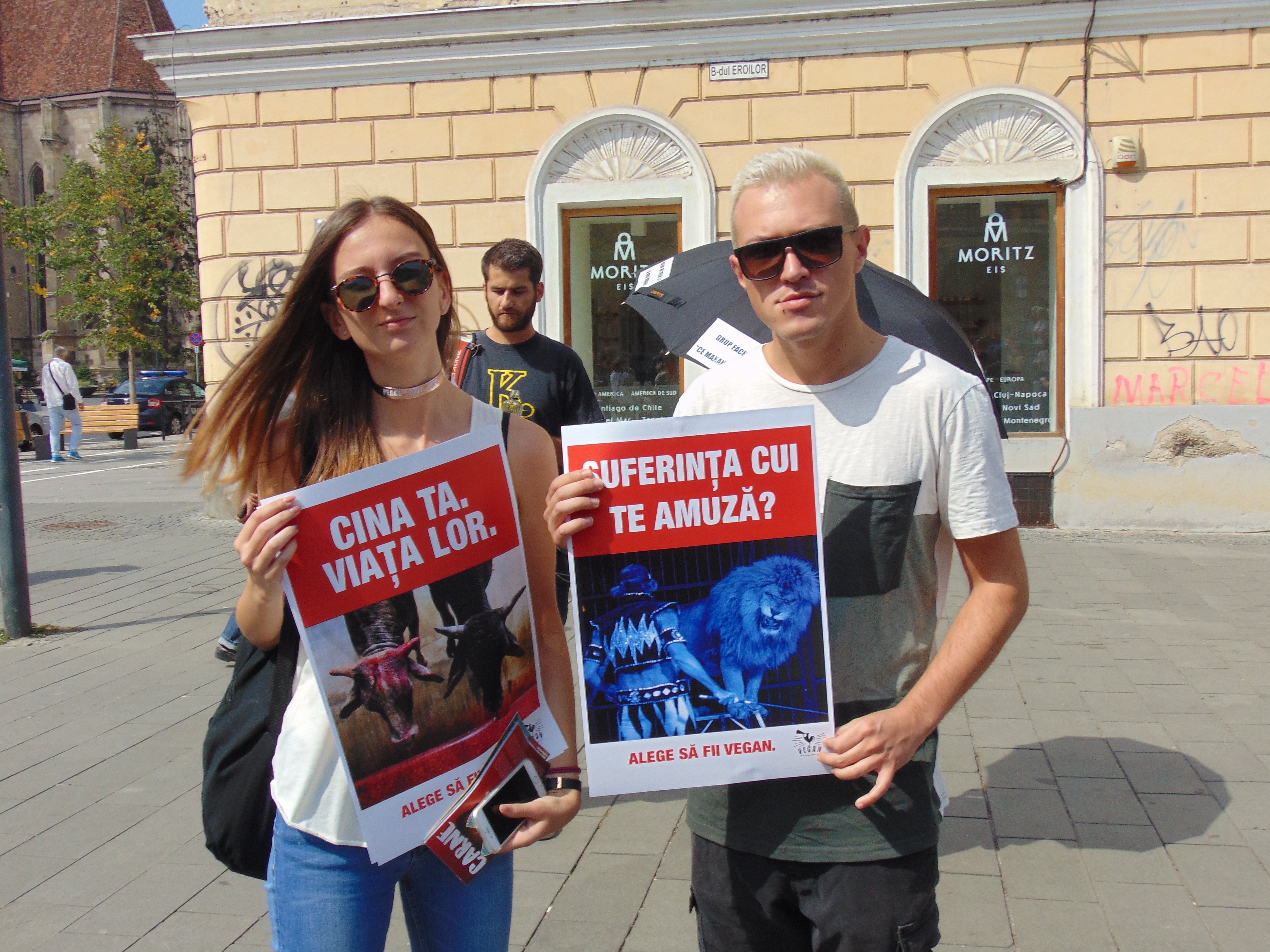 Veganii au confiscat un marș de bun simț dedicat reducerii cruzimii față de animale